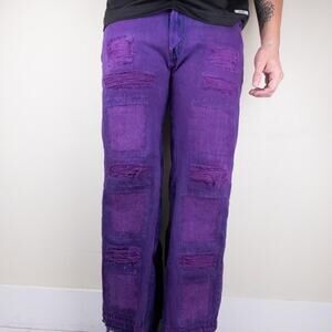Custom wide leg baggy flared jeans